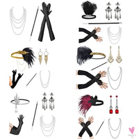 1920s Flapper - Charleston Costume, Great Gatsby Accessories, Pink Nude Headpiece, Feather Headband for Women & Girls