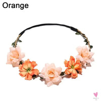 1pc Women Floral Wreath Pink Rose Flower Crown Girls Bohemia Garland Headpiece with Adjustable Ribbon Bridal Wedding Accessories SWEET T 52