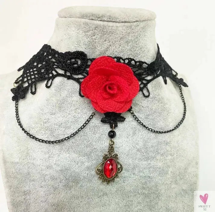 26 models Lace choker necklaces Gland De Tatouage Choker Collier Noir Dentelle Choker Collier Vintage Femmes Bijoux De Mariage Sweet T 52