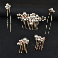 Vintage Baroque Pearl Hairpin - Bridal Headpiece Set