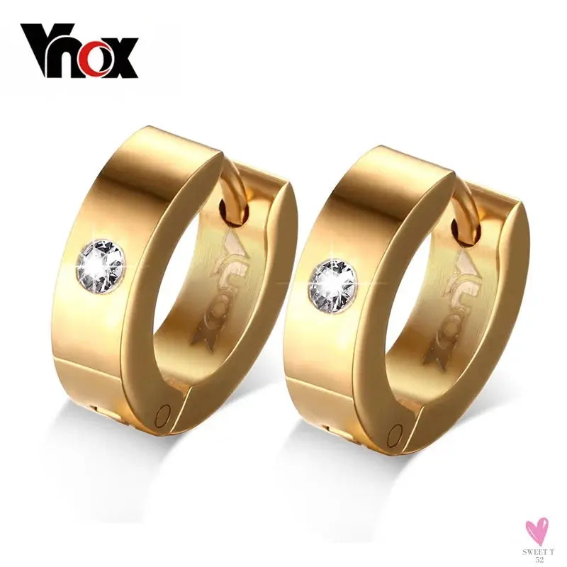 Cute Hoop Earrings for Women/Men, Stainless Steel Ear Cuff - Huggie Jewelry SWEET T 52
