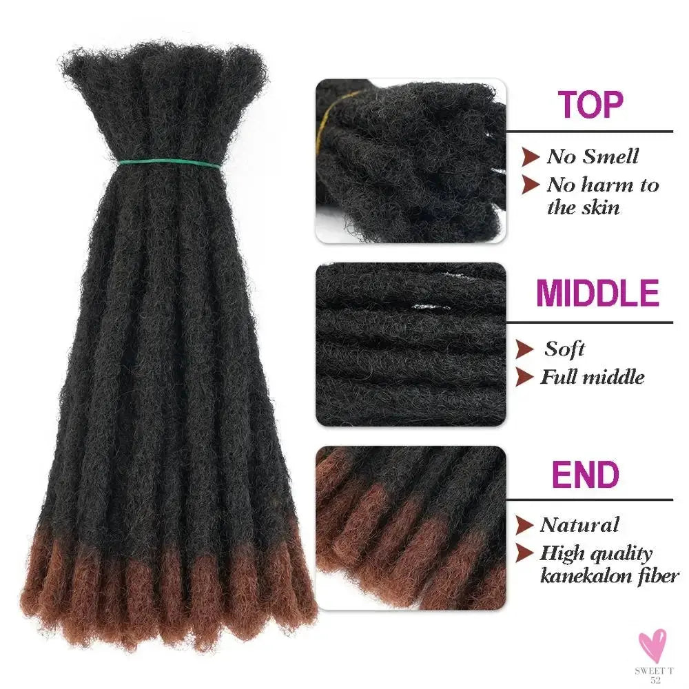 Dreadlock Extensions/Loc Extensions, Afro Kinky Dread Extensions for Men/Women and Children Sweet T 52