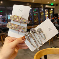 Fashion Crystal Hair Clips For Women and Girls, Pearl Hairpins, Rhinestone Barrette Sets, Geometric Hair Jewelry Accessories-hair accessories-SWEET T 52