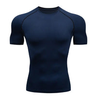 Quick Drying Elastic T-Shirt for Men & Boys, Anti-Wrinkle in 8 Solid Colors for Gym or Sports