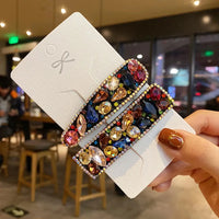 Fashion Crystal Hair Clips For Women and Girls, Pearl Hairpins, Rhinestone Barrette Sets, Geometric Hair Jewelry Accessories-hair accessories-SWEET T 52