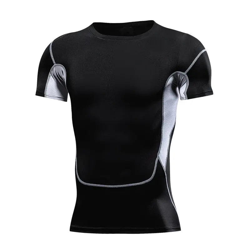 Quick Drying Elastic T-Shirt for Men & Boys, Anti-Wrinkle in 8 Solid Colors for Gym or Sports