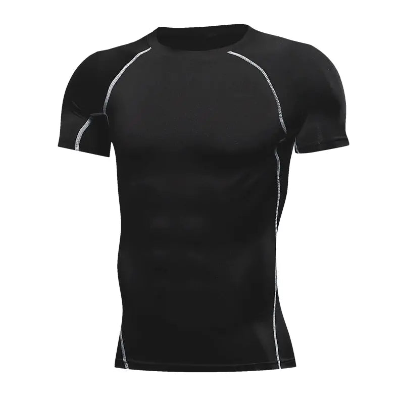 Quick Drying Elastic T-Shirt for Men & Boys, Anti-Wrinkle in 8 Solid Colors for Gym or Sports