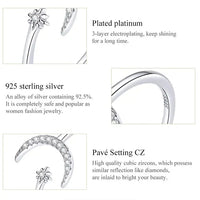 925 Sterling Silver Open Adjustable Rings for Women & Girls. Wedding, Engagement, Anniversary or Gift Rings-ring-SWEET T 52