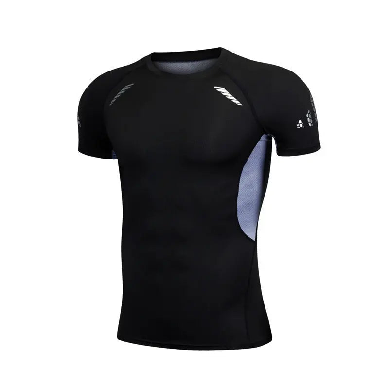 Quick Drying Elastic T-Shirt for Men & Boys, Anti-Wrinkle in 8 Solid Colors for Gym or Sports