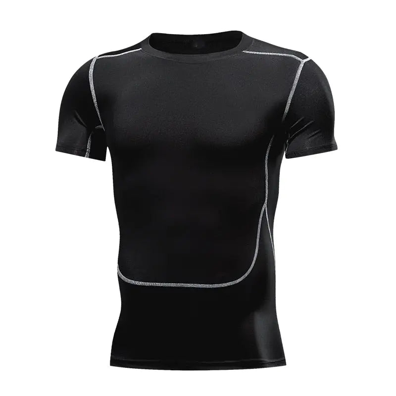 Quick Drying Elastic T-Shirt for Men & Boys, Anti-Wrinkle in 8 Solid Colors for Gym or Sports