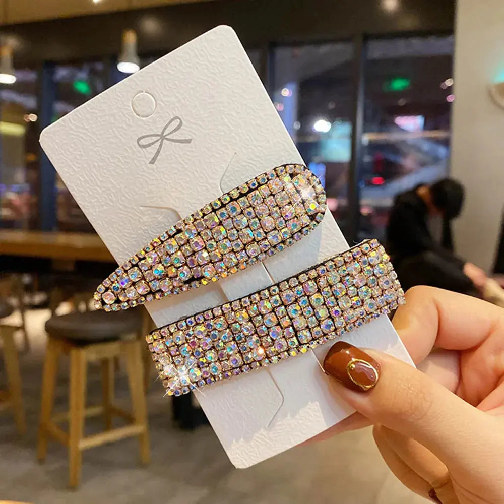 Fashion Crystal Hair Clips For Women and Girls, Pearl Hairpins, Rhinestone Barrette Sets, Geometric Hair Jewelry Accessories-hair accessories-SWEET T 52