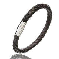 Men's Multicolor Stainless Steel Button Leather Bracelet - DIY & Custom Logo Birthday/Valentine's Day Gift-Bracelet-SWEET T 52