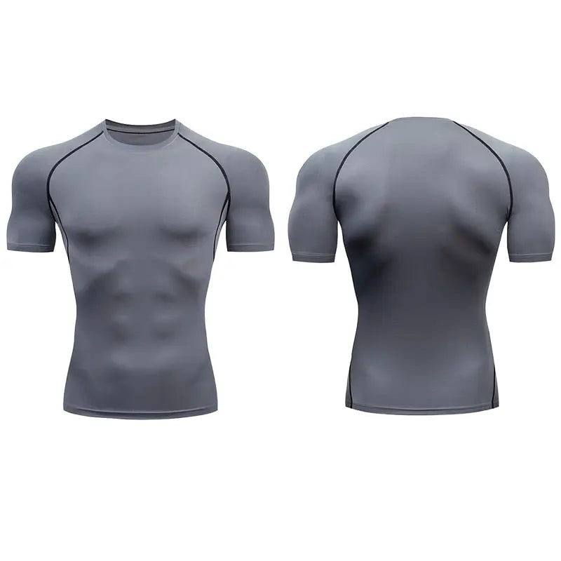 Quick Drying Elastic T-Shirt for Men & Boys, Anti-Wrinkle in 8 Solid Colors for Gym or Sports