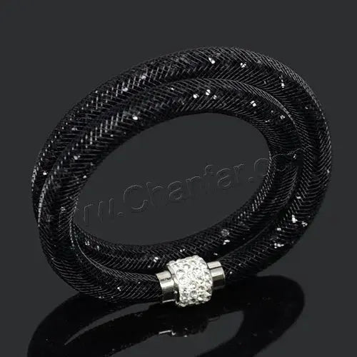 Crystal Mesh Net Double Bracelets, Multicolor Crystal Charm Bracelets For Women & Girls-Bracelet-SWEET T 52