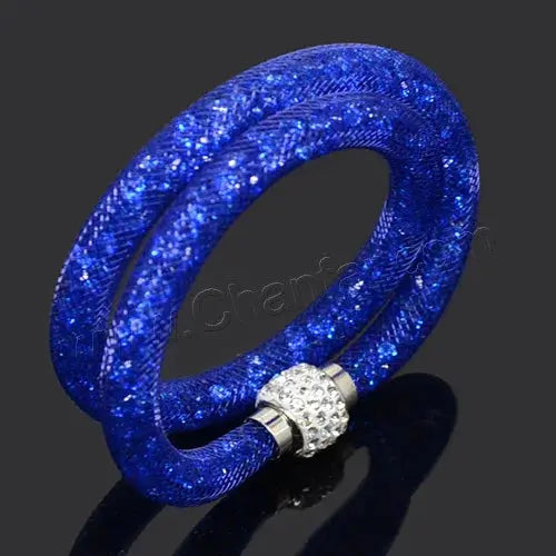 Crystal Mesh Net Double Bracelets, Multicolor Crystal Charm Bracelets For Women & Girls-Bracelet-SWEET T 52
