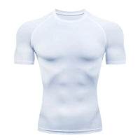 Quick Drying Elastic T-Shirt for Men & Boys, Anti-Wrinkle in 8 Solid Colors for Gym or Sports
