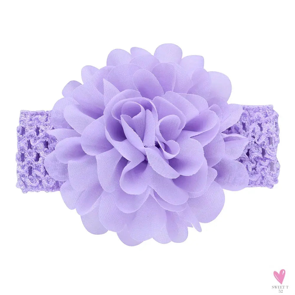 Head Band for Infants/Toddlers - Girls' Headbands, Chiffon Flower, Soft Stretchy Hair Band Accessories Sweet T 52