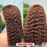 Honey Blonde Highlights/Piano Color 13x4 Lace Frontal Curly Wave Human Hair Wigs for Women & Girls-wig-SWEET T 52