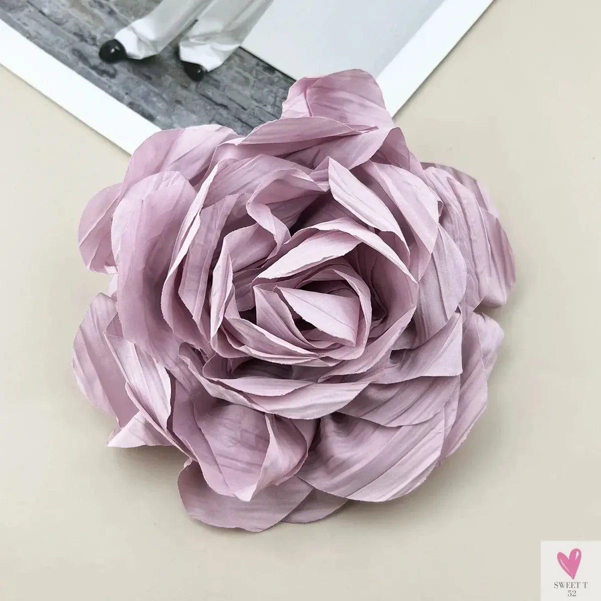 Large Flower - 16 cm Temperament Brooch Pin/Hair Pin - Handmade Flower, Versatile Clothing Accessory, Chest Flower Corsage Sweet T 52