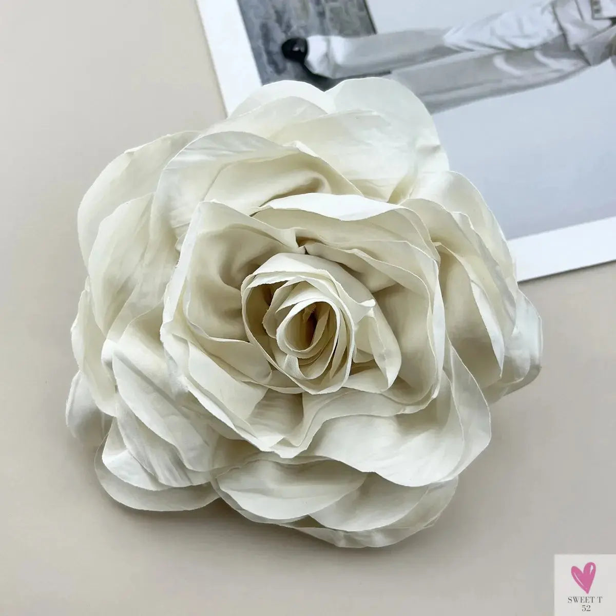 Large Flower - 16 cm Temperament Brooch Pin/Hair Pin - Handmade Flower, Versatile Clothing Accessory, Chest Flower Corsage Sweet T 52