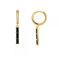 Gold Color Cute Water Drop Earrings For Women & Girls - Zircon Piercing Huggies/Hoop Dangle Earrings-earrings-SWEET T 52