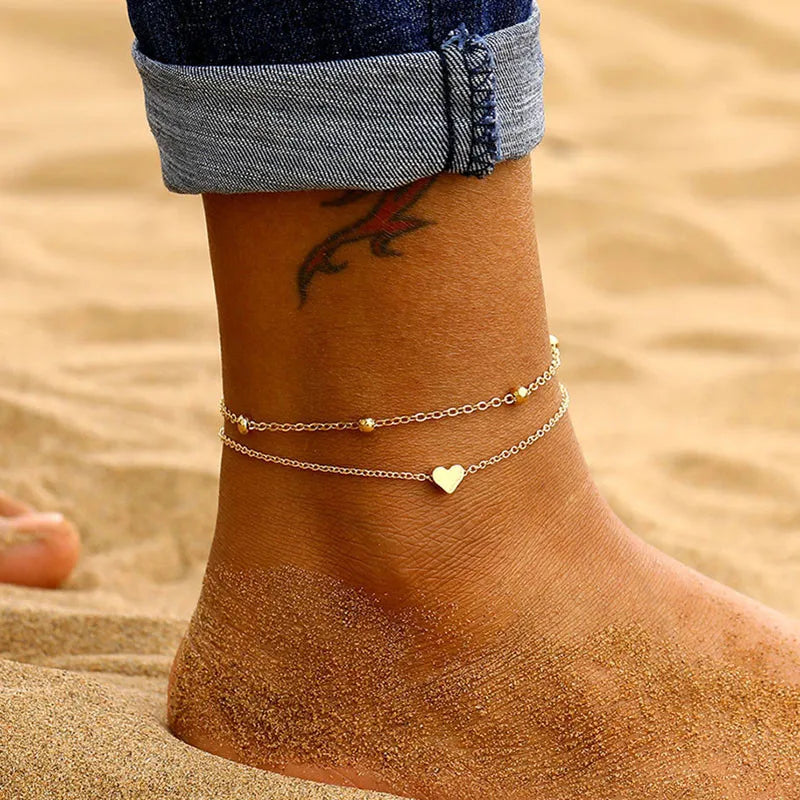 Fine Pretty Anklet Ankle Bracelet - Cheville Barefoot Sandals Foot Jewelry, Leg Chain On Foot Pulsera Tobillo for Women