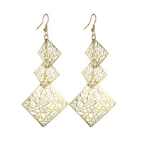 Floating Earrings - Valentine's Day/Love Pendant Earrings. Elegant Long Women's Floating Hook Earrings, Elongated Metal Pendant