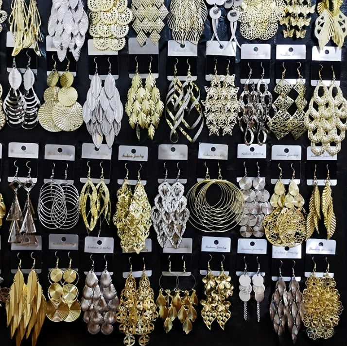 Floating Earrings - Valentine's Day/Love Pendant Earrings. Elegant Long Women's Floating Hook Earrings, Elongated Metal Pendant