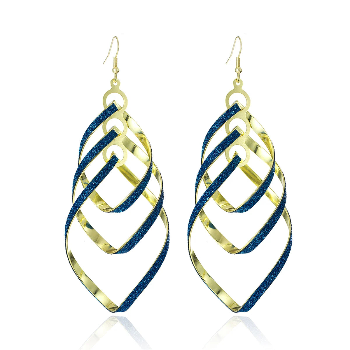 Floating Earrings - Valentine's Day/Love Pendant Earrings. Elegant Long Women's Floating Hook Earrings, Elongated Metal Pendant