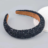 Glamorous Beaded Hairband, Bling Crystal Pearl Baroque Headband, Wide Cross Headband, Sparkly Gorgeous Women's Hair Accessories