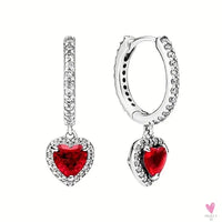 S925 Sterling Silver Valentine's Day Red Series, Red Heart Charm, Bow, Ring, Heart Necklace, Bracelet - DIY for Women SWEET T 52