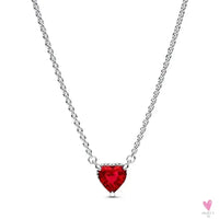 S925 Sterling Silver Valentine's Day Red Series, Red Heart Charm, Bow, Ring, Heart Necklace, Bracelet - DIY for Women SWEET T 52