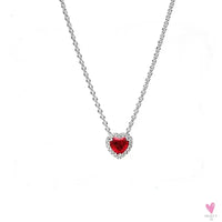 S925 Sterling Silver Valentine's Day Red Series, Red Heart Charm, Bow, Ring, Heart Necklace, Bracelet - DIY for Women SWEET T 52