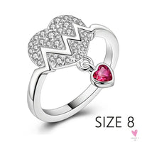 S925 Sterling Silver Valentine's Day Red Series, Red Heart Charm, Bow, Ring, Heart Necklace, Bracelet - DIY for Women SWEET T 52