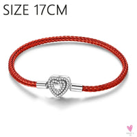 S925 Sterling Silver Valentine's Day Red Series, Red Heart Charm, Bow, Ring, Heart Necklace, Bracelet - DIY for Women SWEET T 52
