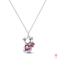 S925 Sterling Silver Valentine's Day Red Series, Red Heart Charm, Bow, Ring, Heart Necklace, Bracelet - DIY for Women SWEET T 52