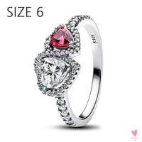 S925 Sterling Silver Valentine's Day Red Series, Red Heart Charm, Bow, Ring, Heart Necklace, Bracelet - DIY for Women SWEET T 52