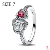 S925 Sterling Silver Valentine's Day Red Series, Red Heart Charm, Bow, Ring, Heart Necklace, Bracelet - DIY for Women SWEET T 52