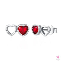 S925 Sterling Silver Valentine's Day Red Series, Red Heart Charm, Bow, Ring, Heart Necklace, Bracelet - DIY for Women SWEET T 52