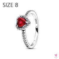 S925 Sterling Silver Valentine's Day Red Series, Red Heart Charm, Bow, Ring, Heart Necklace, Bracelet - DIY for Women SWEET T 52