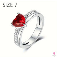 S925 Sterling Silver Valentine's Day Red Series, Red Heart Charm, Bow, Ring, Heart Necklace, Bracelet - DIY for Women SWEET T 52