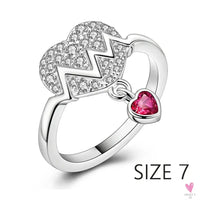 S925 Sterling Silver Valentine's Day Red Series, Red Heart Charm, Bow, Ring, Heart Necklace, Bracelet - DIY for Women SWEET T 52