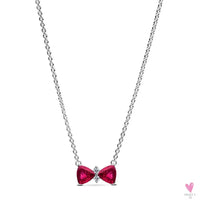 S925 Sterling Silver Valentine's Day Red Series, Red Heart Charm, Bow, Ring, Heart Necklace, Bracelet - DIY for Women SWEET T 52