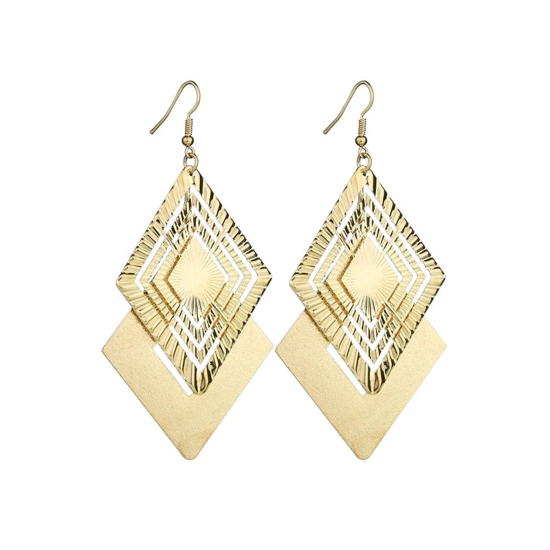 Floating Earrings - Valentine's Day/Love Pendant Earrings. Elegant Long Women's Floating Hook Earrings, Elongated Metal Pendant