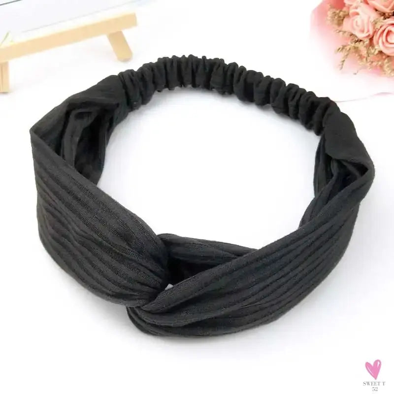 Scrunchies Woman Knotted Turban Hair Accessories for Girls Headband Turban Elastic Hairband Head Wrap Striped  Hair Scrunchies Sweet T 52