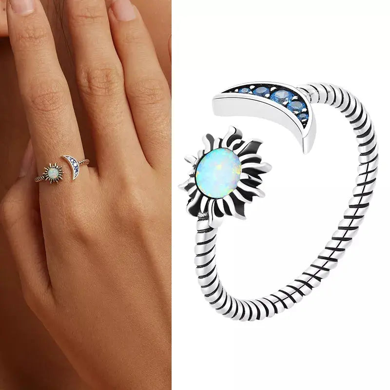 925 Sterling Silver Open Adjustable Rings for Women & Girls. Wedding, Engagement, Anniversary or Gift Rings-ring-SWEET T 52