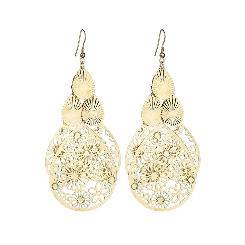 Floating Earrings - Valentine's Day/Love Pendant Earrings. Elegant Long Women's Floating Hook Earrings, Elongated Metal Pendant