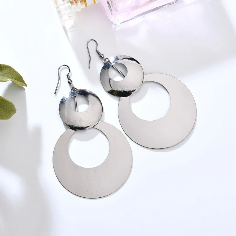 Floating Earrings - Valentine's Day/Love Pendant Earrings. Elegant Long Women's Floating Hook Earrings, Elongated Metal Pendant