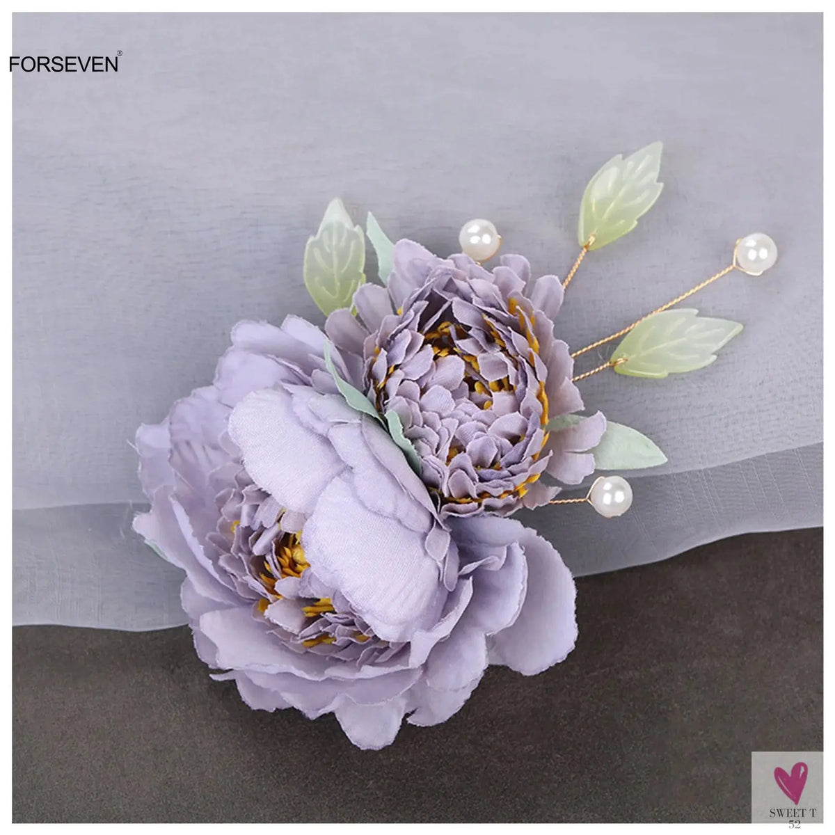 Silk Flower Hairpins/Side Clips, Chinese Style Hair Accessories for Women & Girls. Floral Hairclips, Hanfu Dress-hair accessories-SWEET T 52