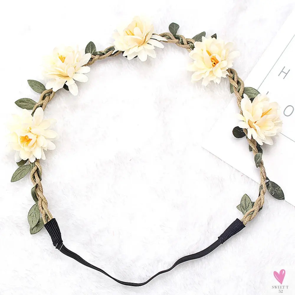 1 Piece Floral Garland, Princess Head Wreath/Crown Head Wear for Women and Girls